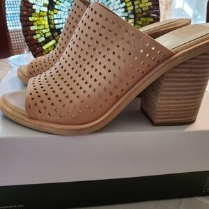 Dolce Vita Perforated Tan Mules